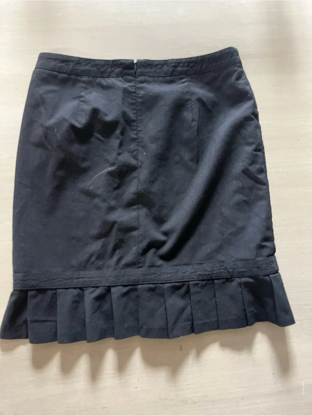 Express Black Pencil Skirt with Pleated Hem